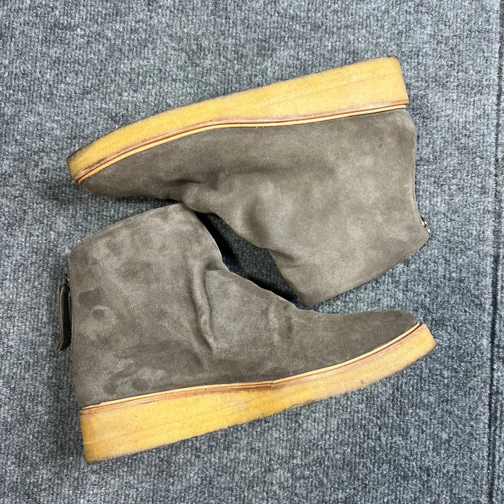 COCLICO Womens 40 Hop Boot Mimetico Gray/Olive Nubuck Leather Zip‎ Ankle Boots